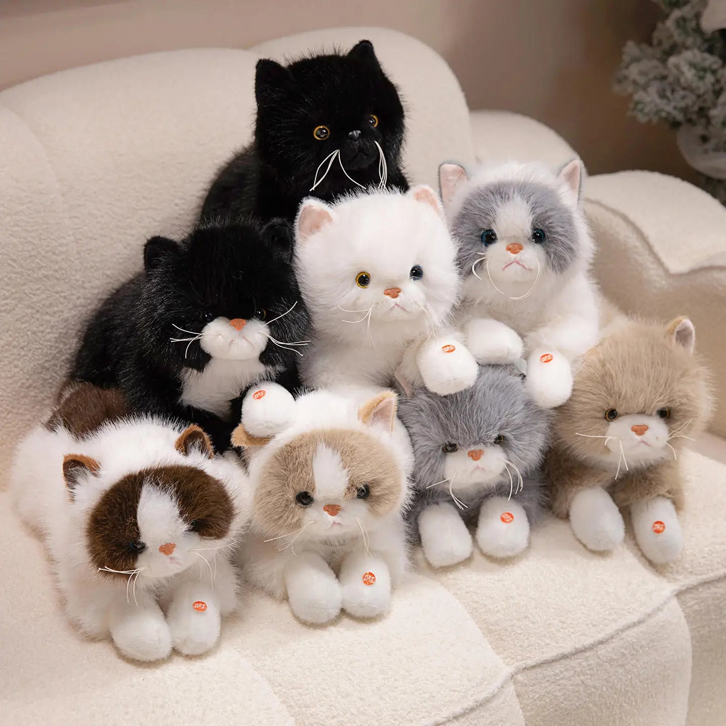 Shadow the Realistic Fluffy Black Cat Snuggle Plush
