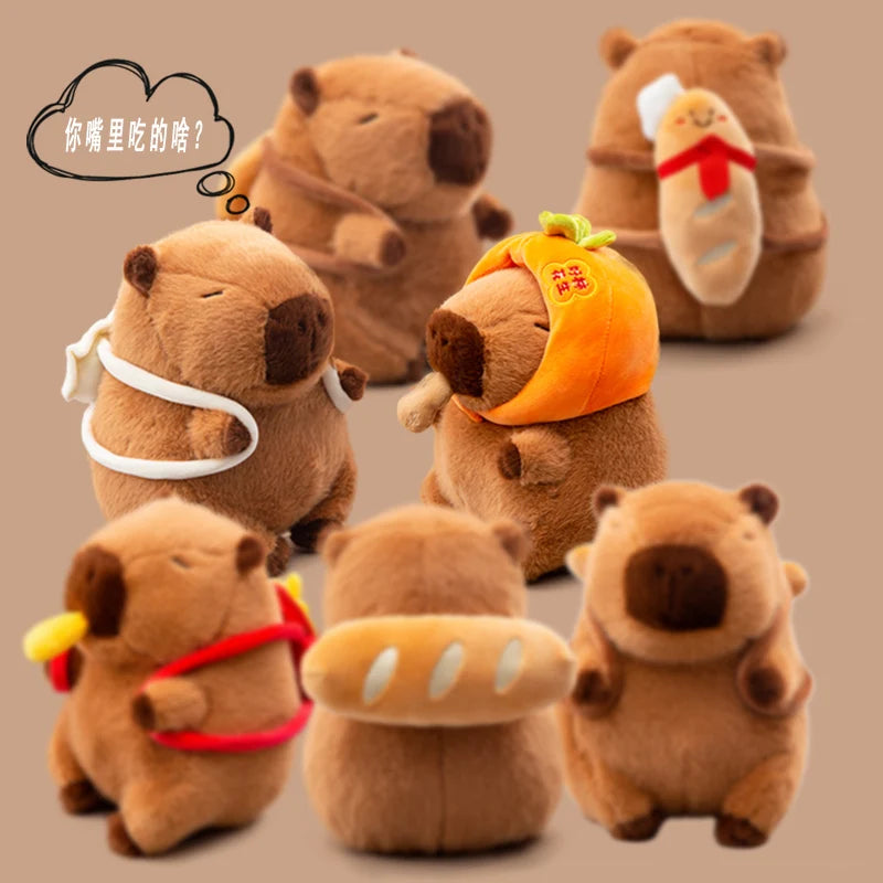 Capy the Kawaii Foodie Croissant Baguette Capybara Plush