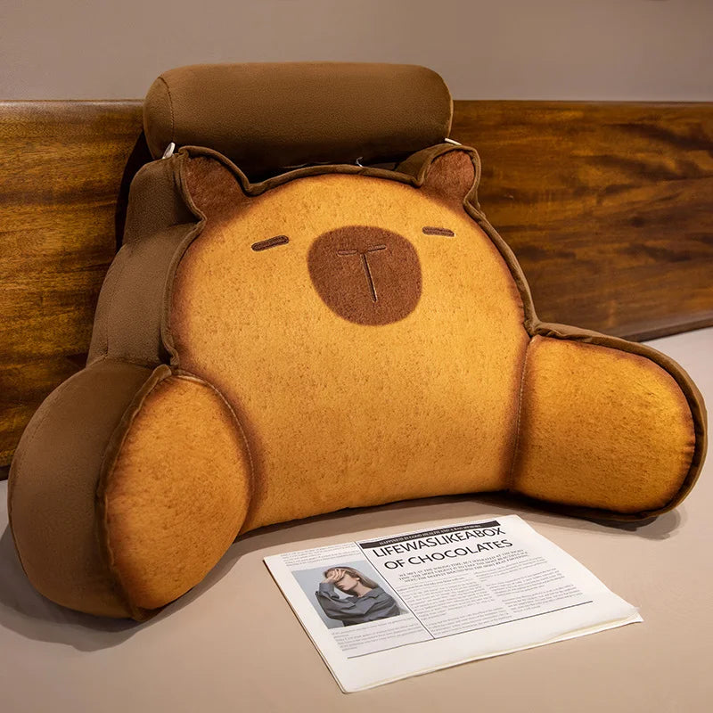 Toasty Kawaii Bread Cat Capybara Triangle Backrest Pillow