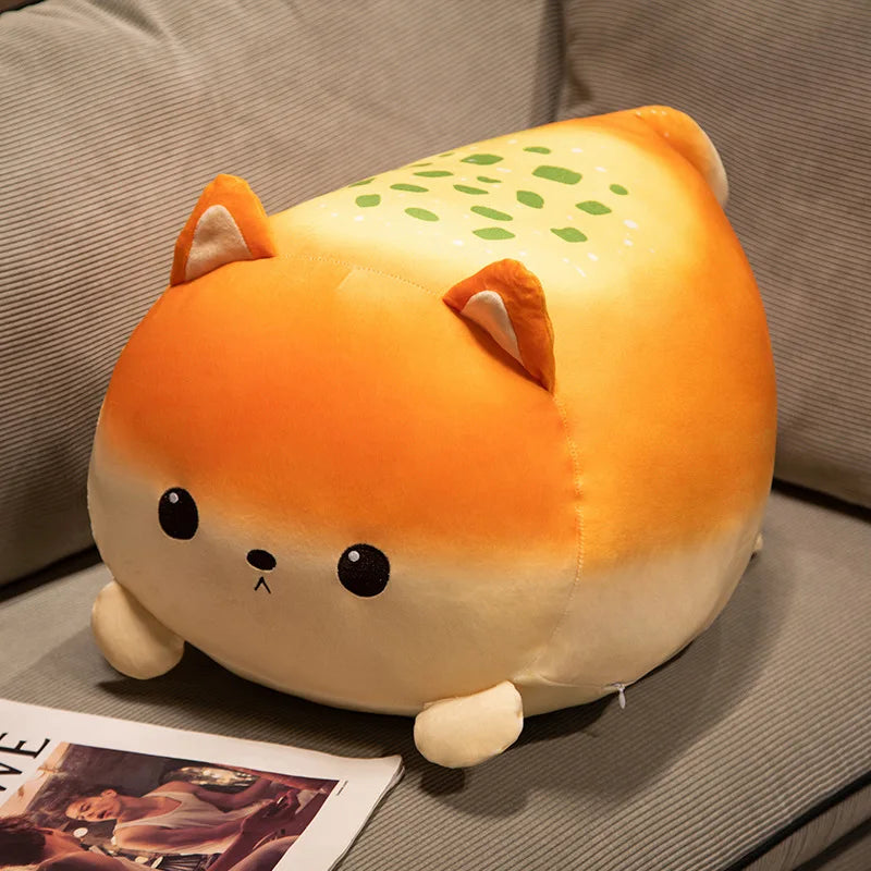 Toasty the Kawaii Bread Cat Snuggle Pillow Plush