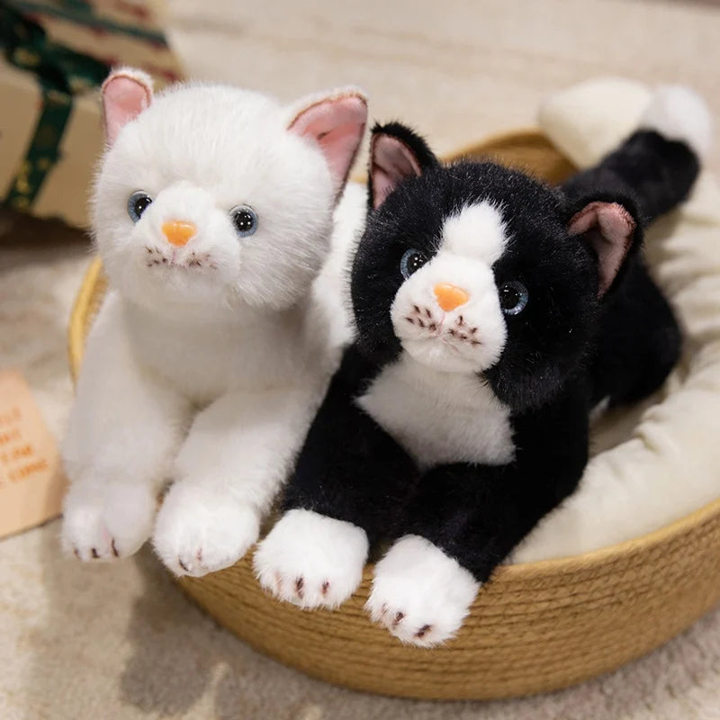 Mittens the Fluffy Lying Kitten Cat Simulation Plushie