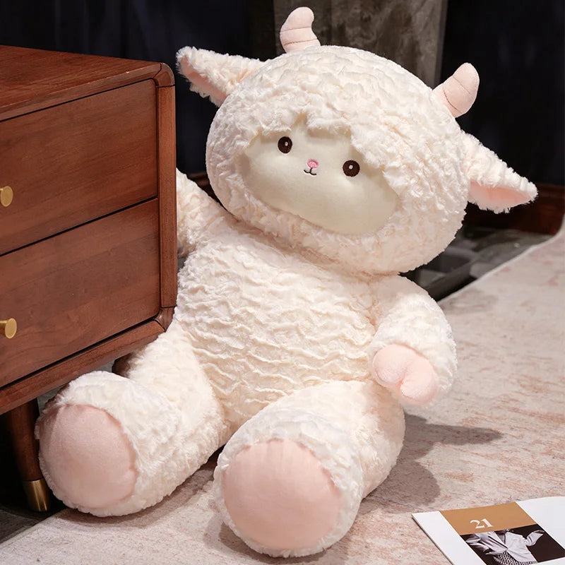 Woolly the Squishy White Lamb Farm Sheep Huggable Plushie