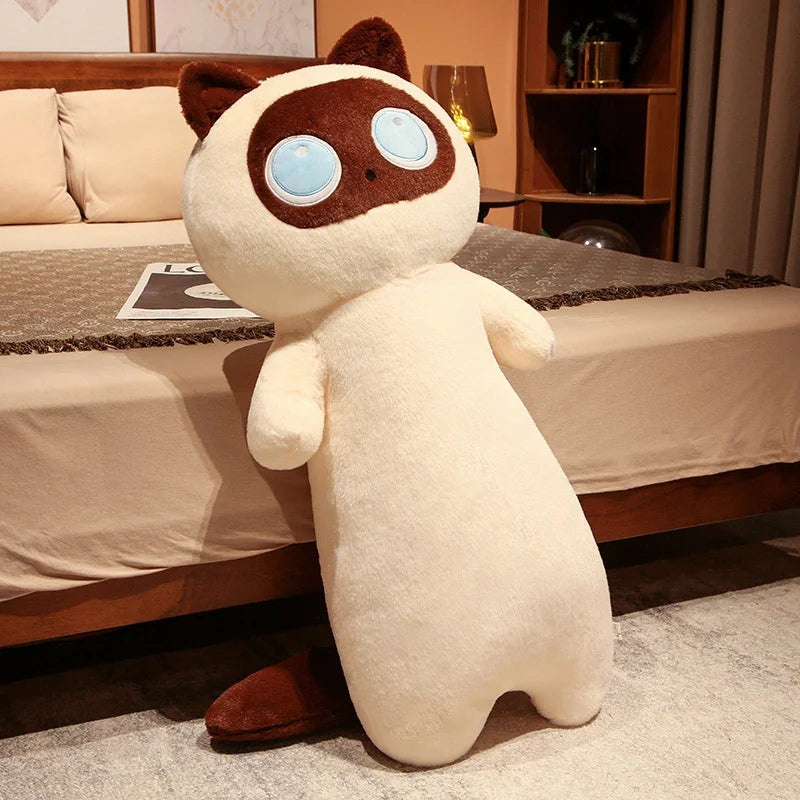 Long Kawaii Sleeping Cat Puppy Cozy Nap Plush Pillow