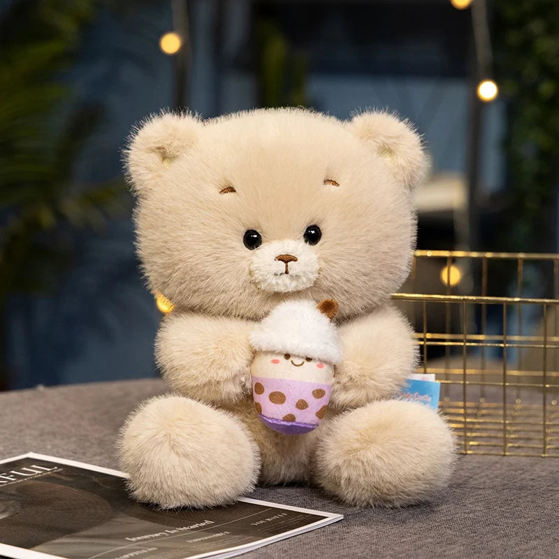 Boba the Happy Kawaii Milk Tea Bear Snuggle Plushie
