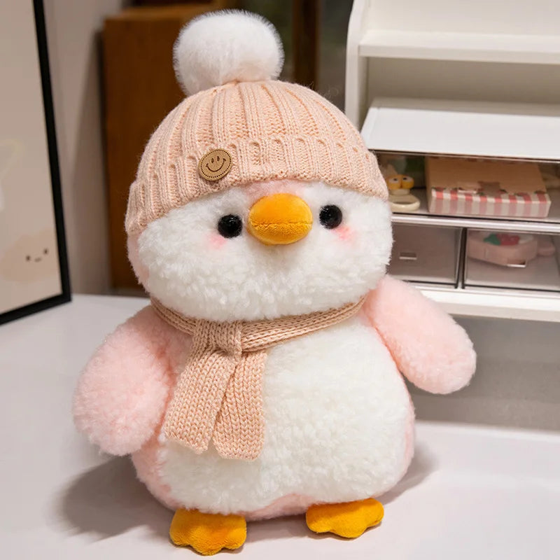 Hatty the Kawaii Hat-Wearing Penguin Snuggle Plush Pillow