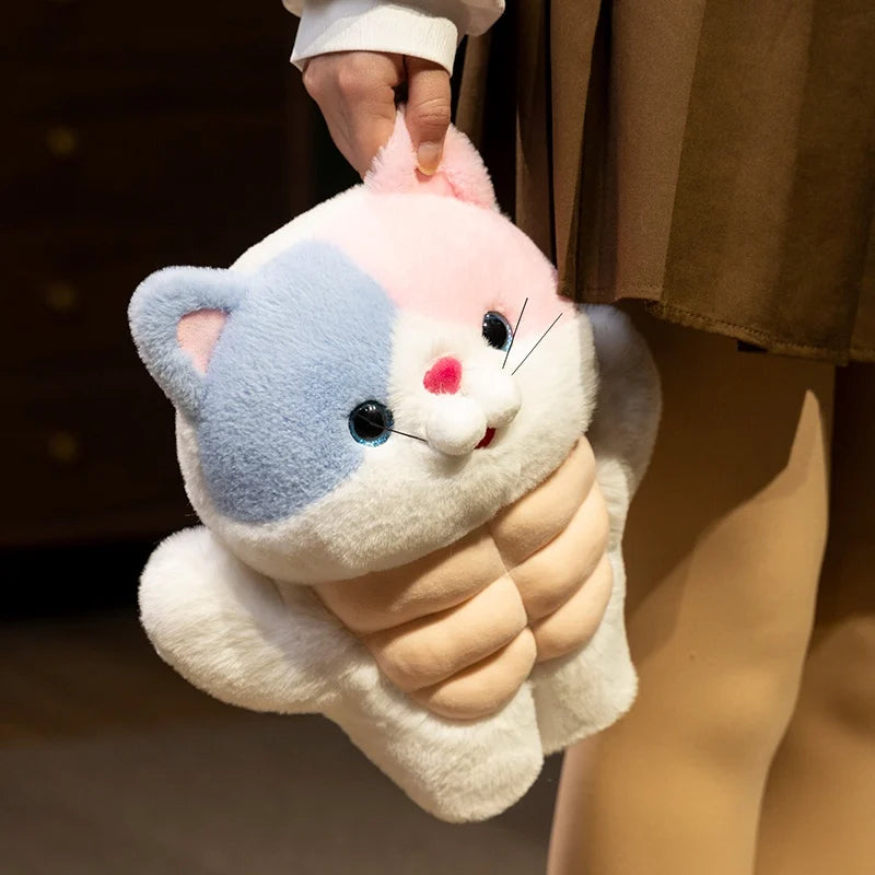 Muscles the Chonky Kawaii Cat Snuggle Plushie