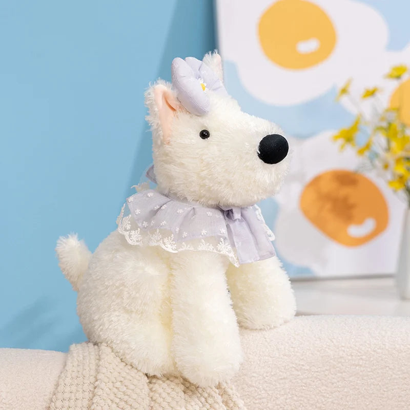 Chubby Kawaii Westie White Terrier Snuggle Plush Pillow