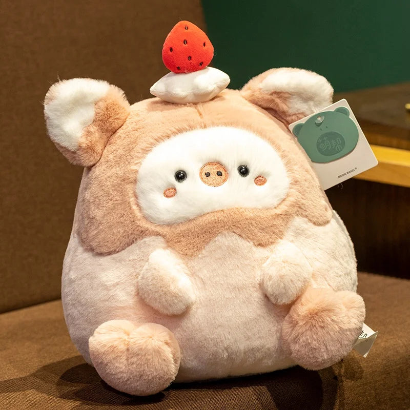 Kawaii Birthday Cake Bear Friends Snuggle Plush Pillow