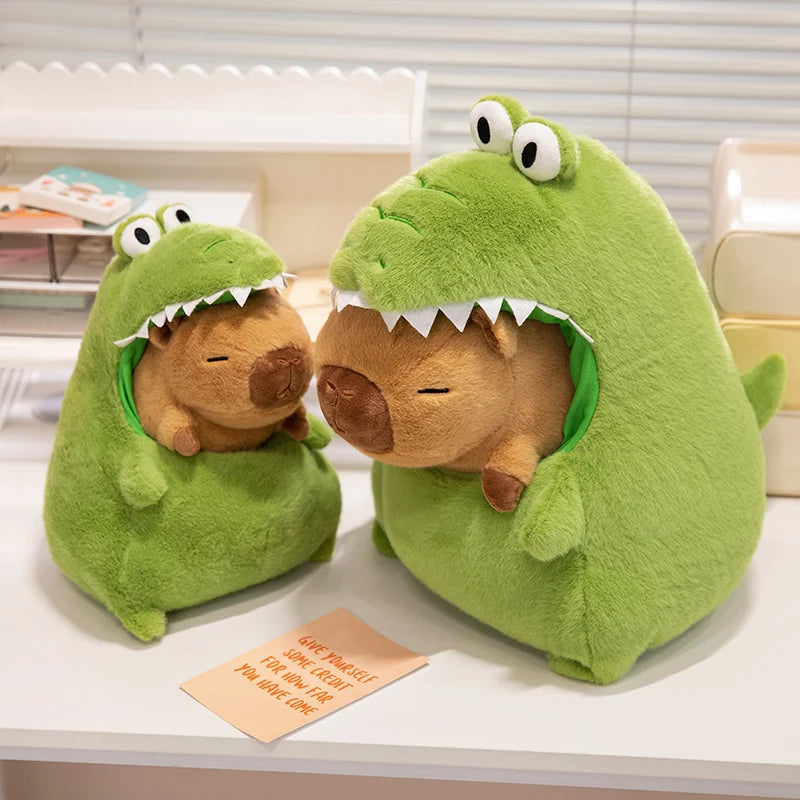 Capy the Green Dinosaur Fluffy Capybara Anime Plushie