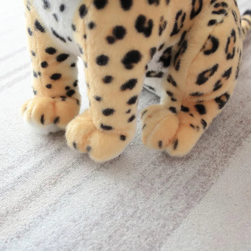 Lifelike Kawaii Snow Leopard Black Leopard Forest Plushie
