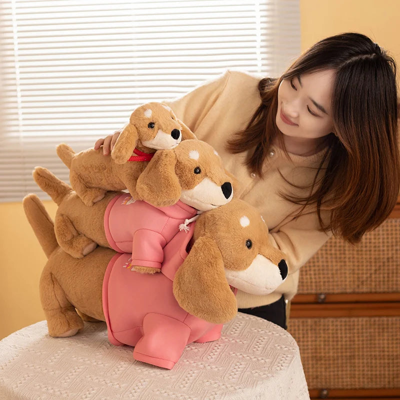 Slinky the Kawaii Lifelike Dachshund Badger Dog Snuggle Plushie