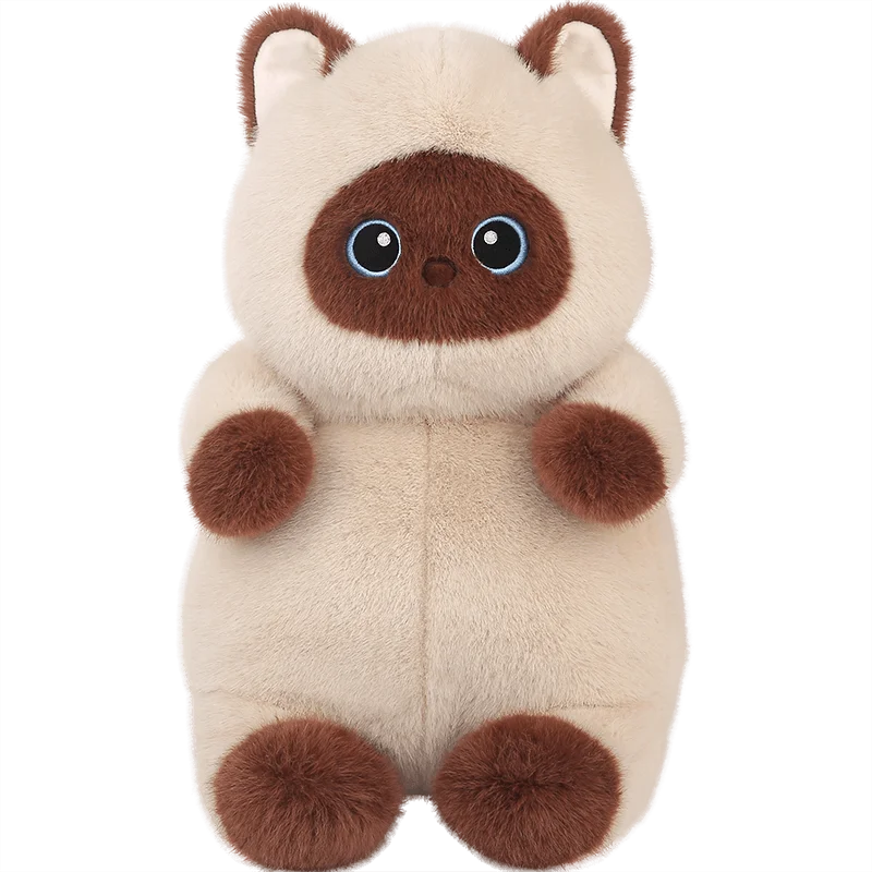Callie the Kawaii Calico Siamese Black Cat Plush