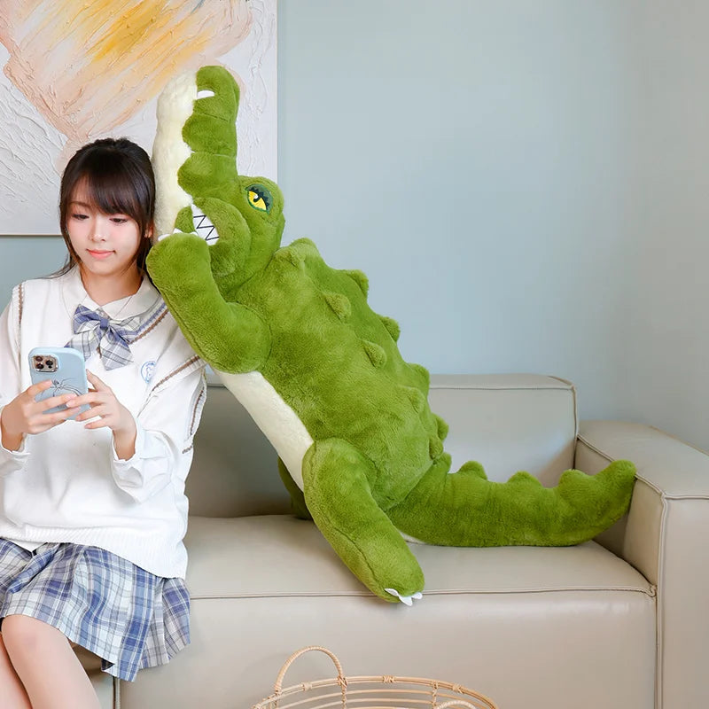 Snappy the Giant Lounging Crocodile Kawaii Plushie