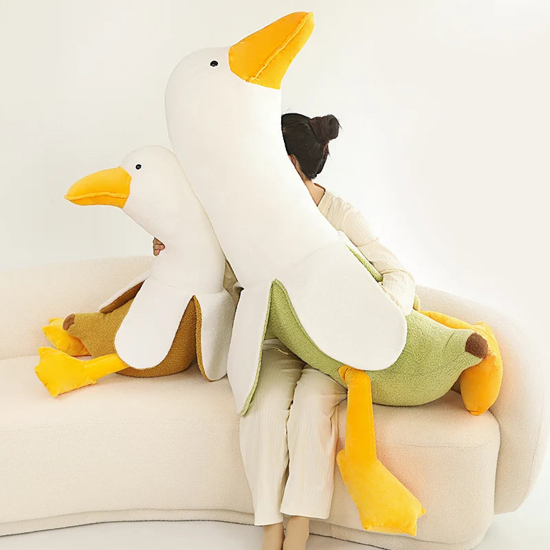Sunny the Banana-Napping Duck Plushie Pillow
