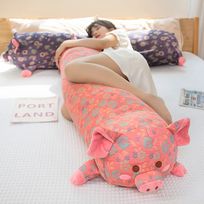 Piggy the Kawaii Long Printed Pig Plush Pillow