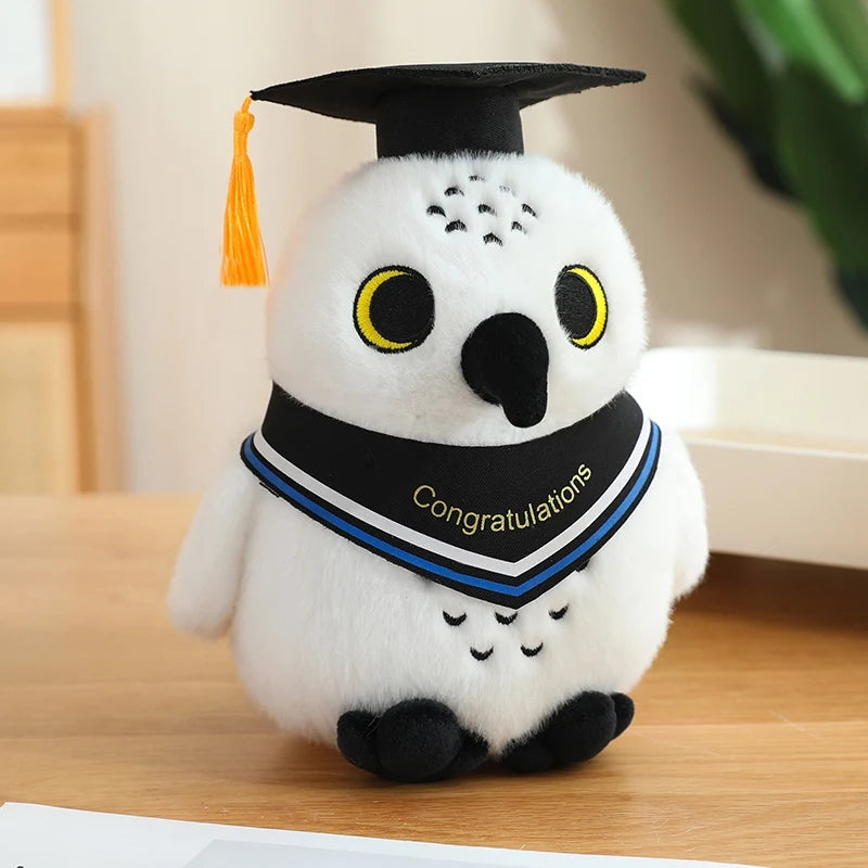 Hootie the Scholarly Kawaii Graduate Owl Snuggle Plushie