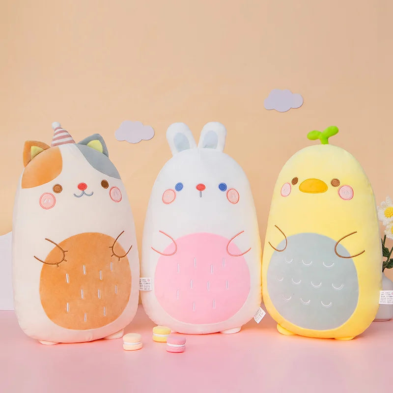 Plump Kawaii Rabbit Cat Fox Snuggle Cushion Plushie