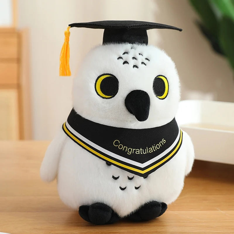 Hootie the Scholarly Kawaii Graduate Owl Snuggle Plushie