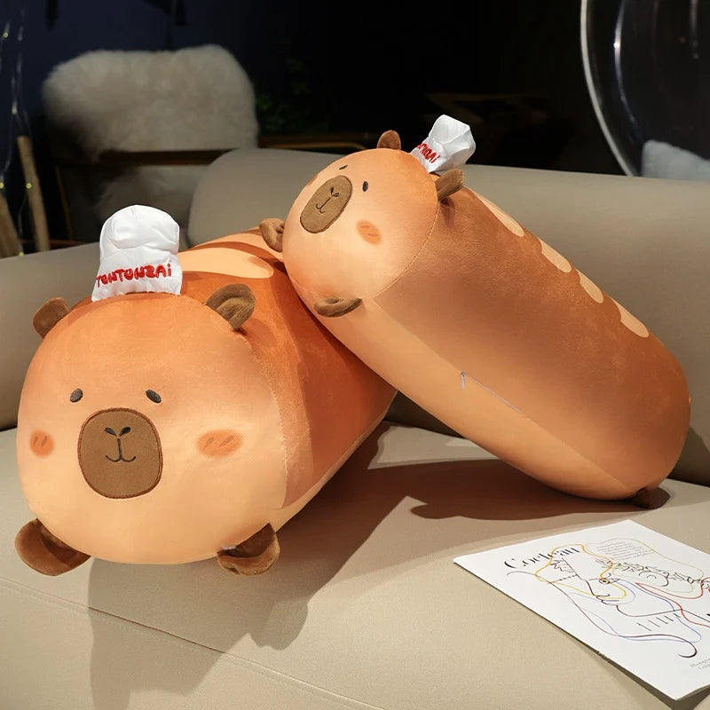 Capy the Kawaii Bread Capybara Soft Food Snuggle Plush Pillow