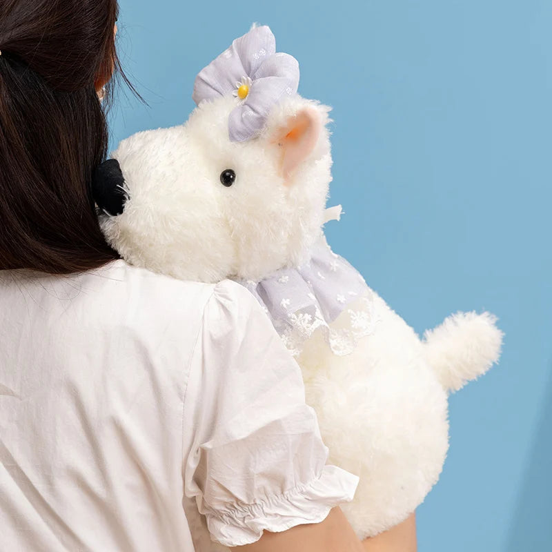 Chubby Kawaii Westie White Terrier Snuggle Plush Pillow