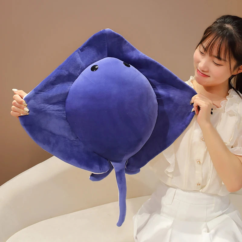 Manta the Kawaii Ray Throw Sofa Plush Pillow