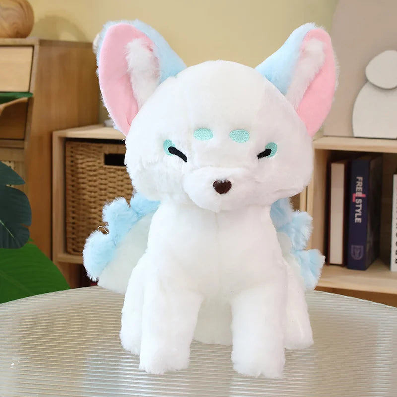 Kitsune the Dreamy White Nine-Tailed Fox Plushie