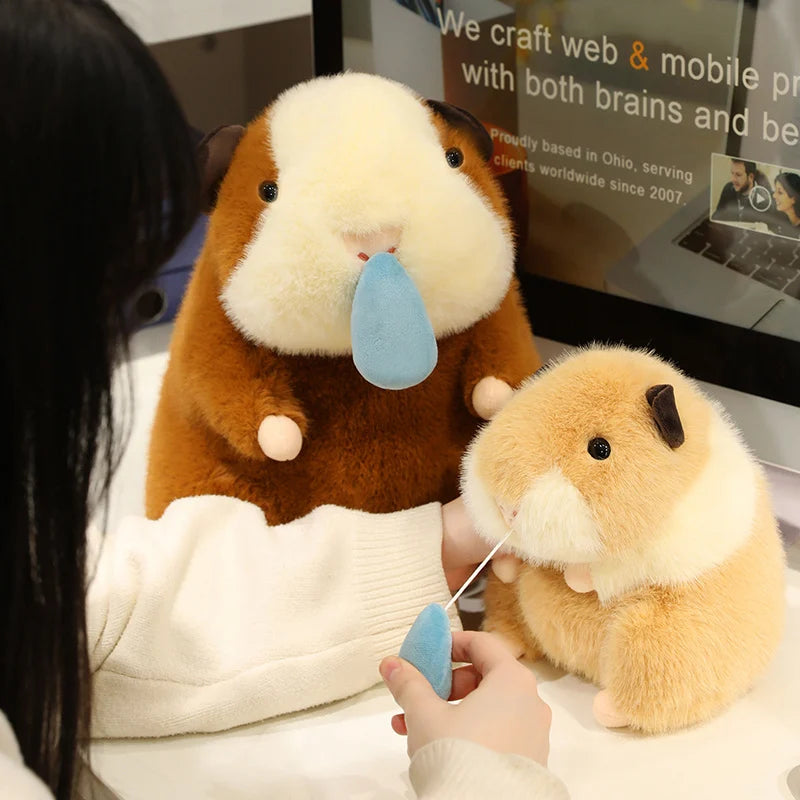Hammy the Chubby Guinea Pig Nose Drop Plush Pillow