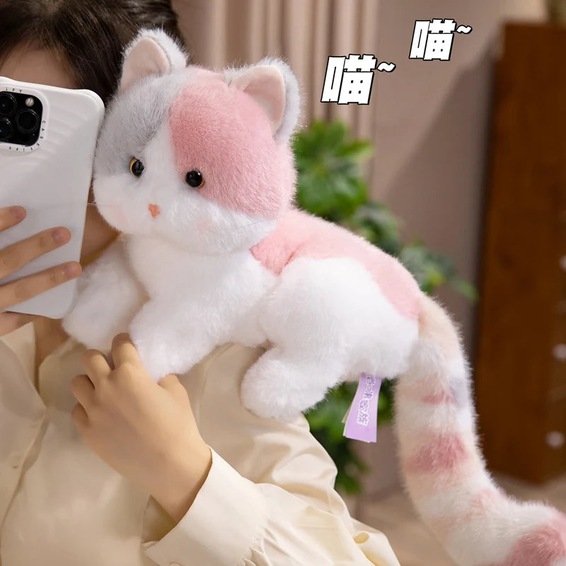Napping Kitten Snuggle Plush Pillow