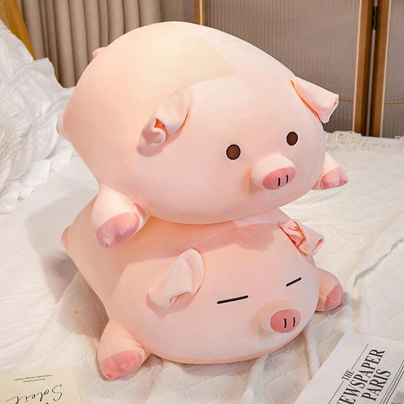 Piggy the Squishy Fatty Pink Pig Bolster Plush