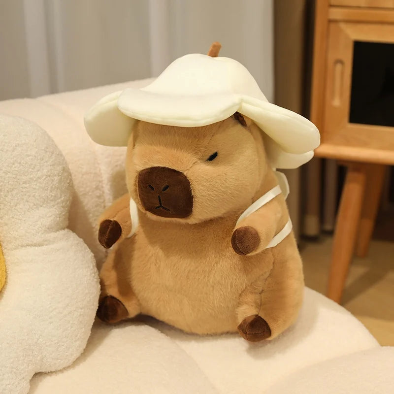 Chunky Dressed Capybara with Backpack Kawaii Plushie