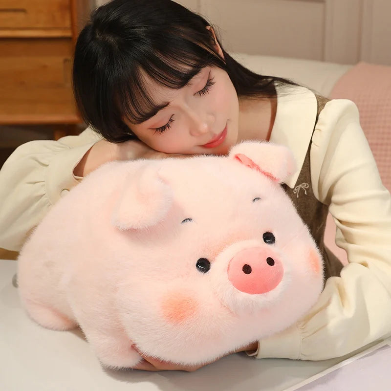 Pinky the Chubby Bow Pig Soft Plush Throw Pillow