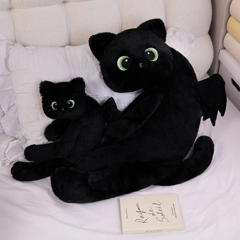 Nyx the Giant Black Winged Cat Halloween Plush