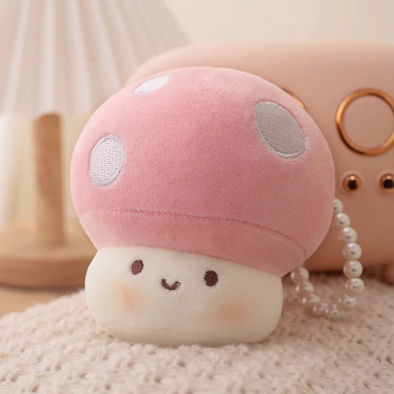 Mushy the Kawaii Squeezable Rainbow Mushroom Pendant Plush