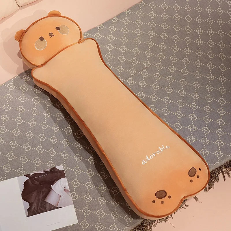 Toasty the Kawaii Butter Biscuit Cat Bear Long Body Plush Pillow