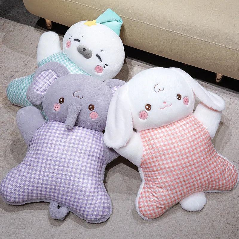 Cozy Elephant Pig Bunny Cushion Plushie