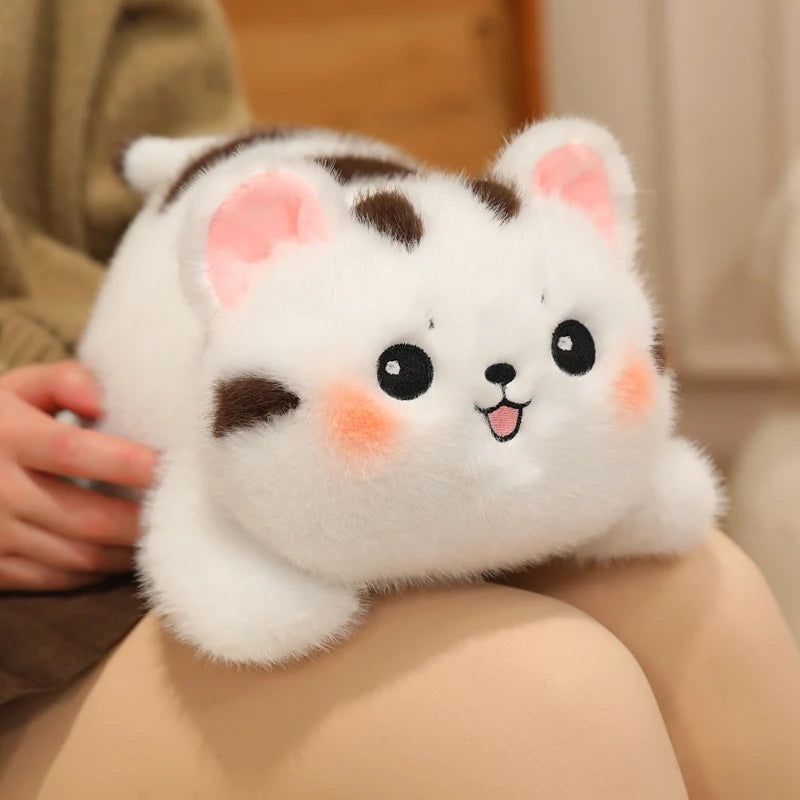 Fatty the Chubby Big-Face Kawaii Cat Lying Snuggle Plushie