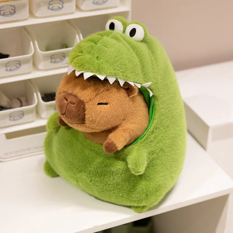 Capy the Green Dinosaur Fluffy Capybara Anime Plushie