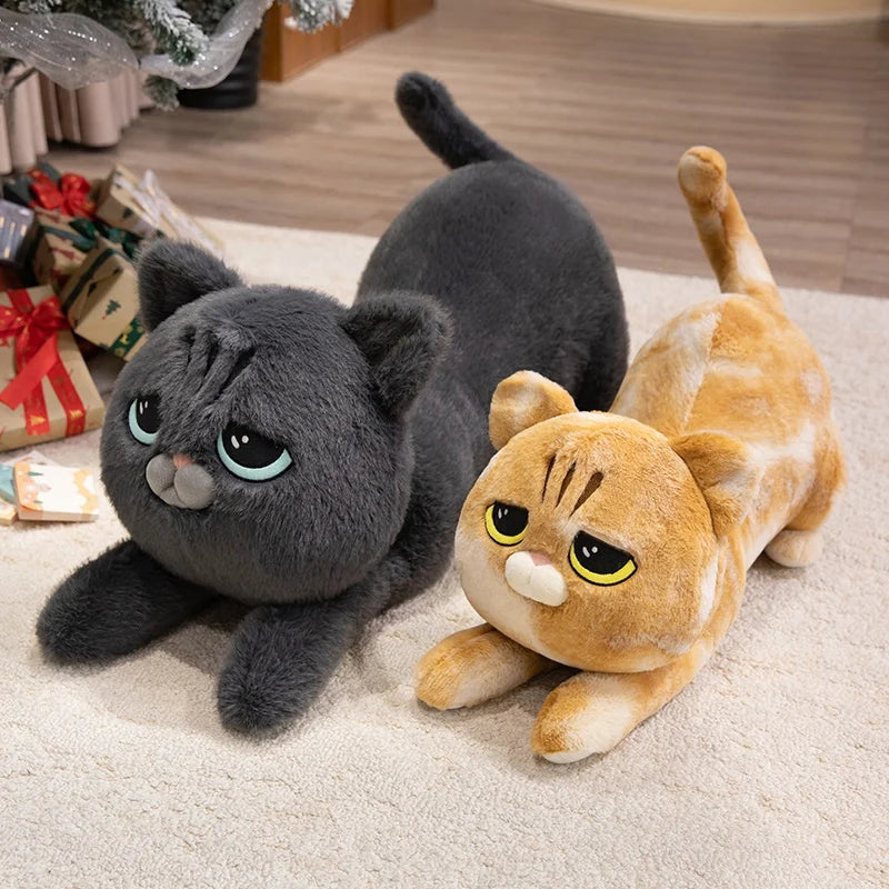Lazy the Chonky Lying Cat Sleeping Plush Pillow