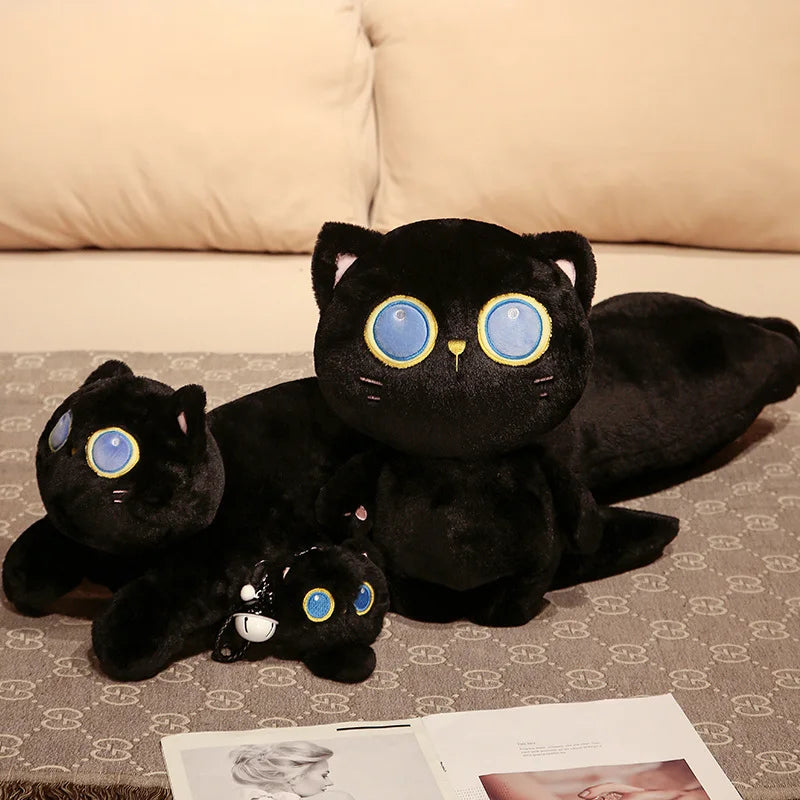 Midnight the Brooding Kawaii Black Cat Plushie