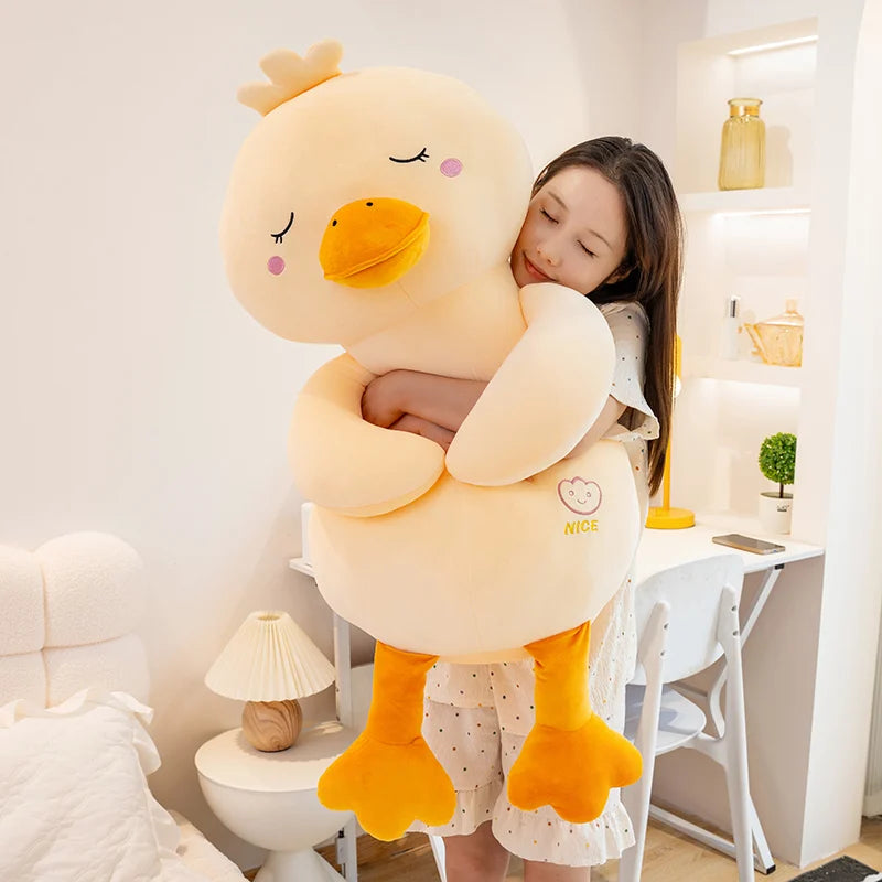 Chubby Oversized Kawaii Duck Snuggle Plushie Pillow