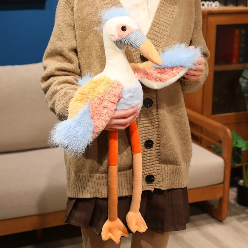 Regal Long-Legged Crowned Crane Plushie