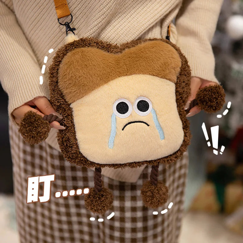 Toasty the Kawaii Toast Bread Crossbody Bag Plushie