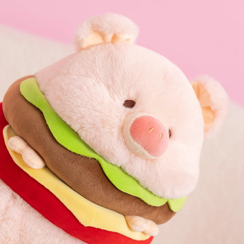 Piggy Burger Bun Kawaii Snuggle Plushie