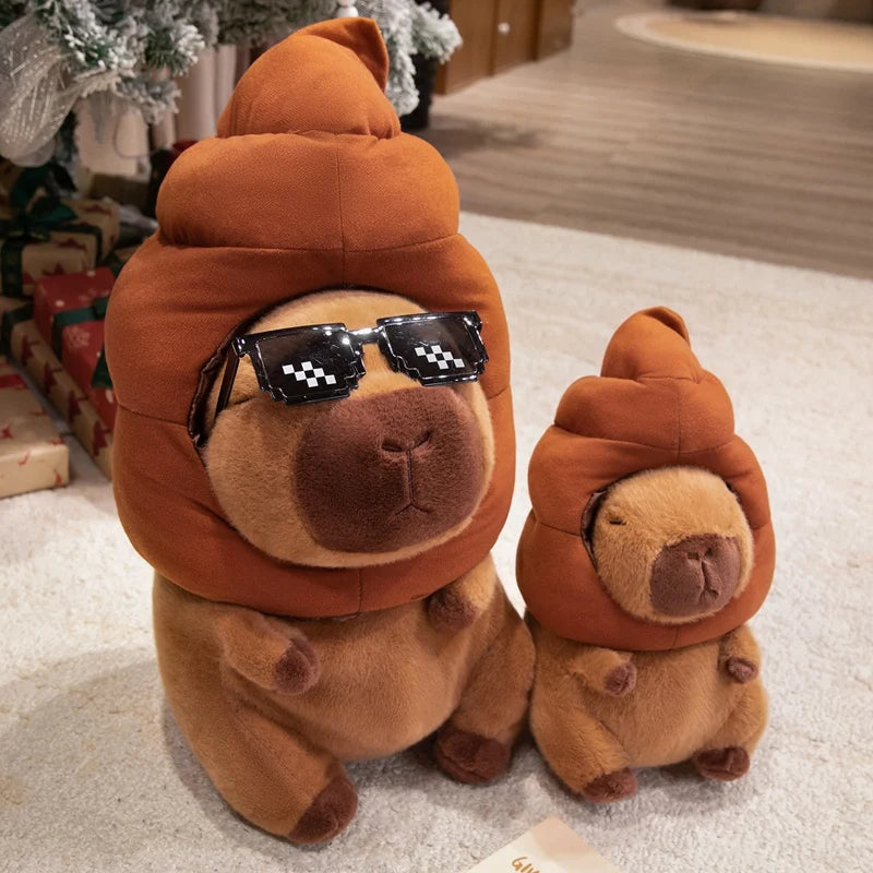 Capy the Cheeky Poop Hat Kawaii Capybara Plushie