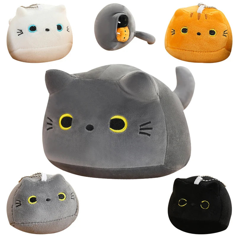 Shadow the Kawaii Black Cat Mom Baby Round Nap Plush Pillow