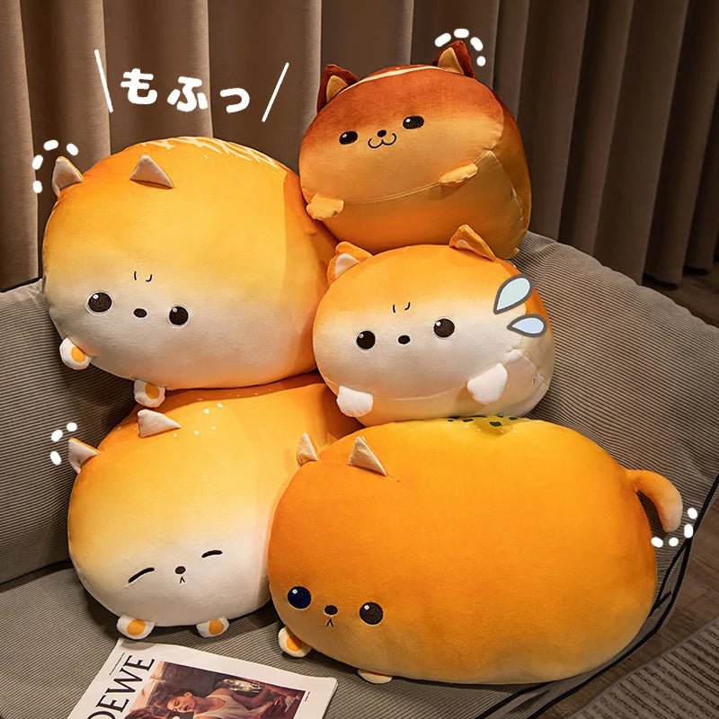 Toasty the Kawaii Bread Cat Snuggle Pillow Plush
