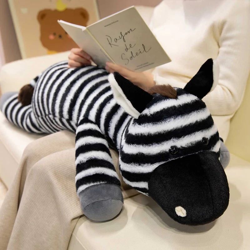 Zigzag the Kawaii Fluffy Giant Zebra Horse Snuggle Floor Plush