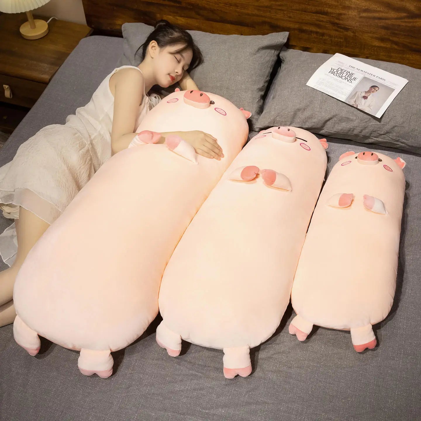 Piggy the Kawaii Long Pig Leg Clamp Sleeping Snuggle Pillow