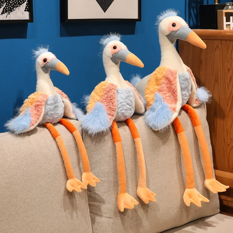 Regal Long-Legged Crowned Crane Plushie