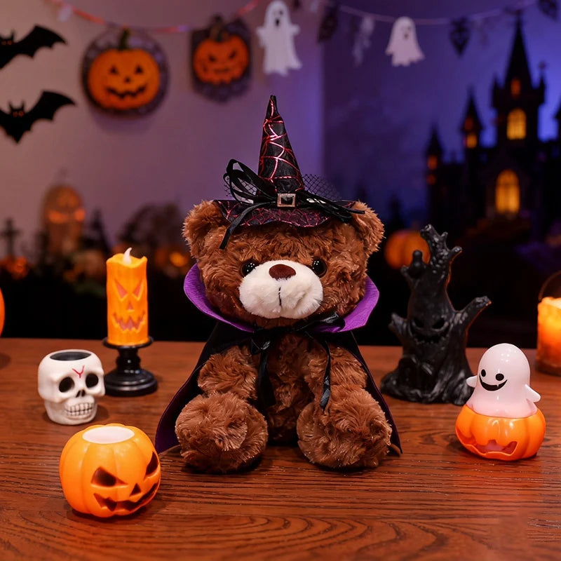 Spooky the Kawaii Halloween Cloaked Bear Plushie